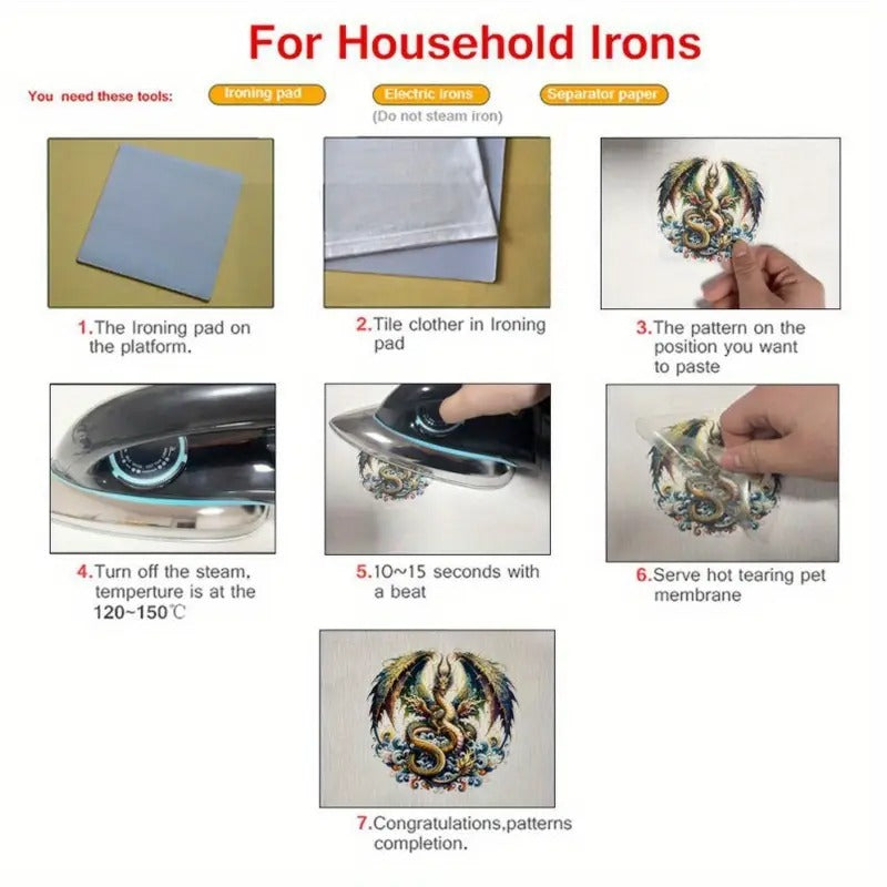 Skull Leaf Iron-on Transfer