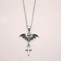 Thumbnail for Cross Bat Pendant Necklace