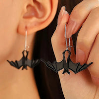 Thumbnail for Gothic Dangle Bat Earrings