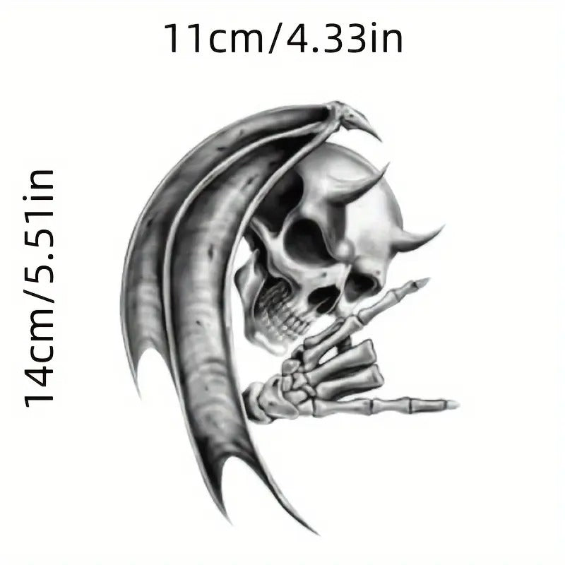 Metal Devil Skull Vinyl Car Sticker