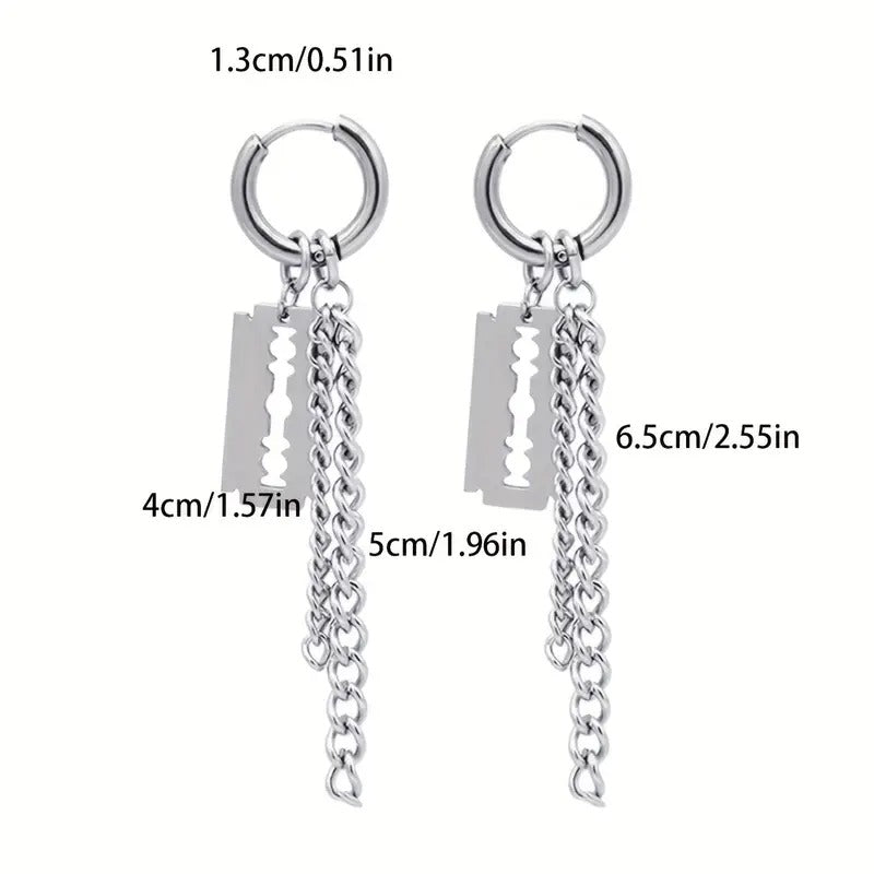 Deadly Chain Hoop Earrings