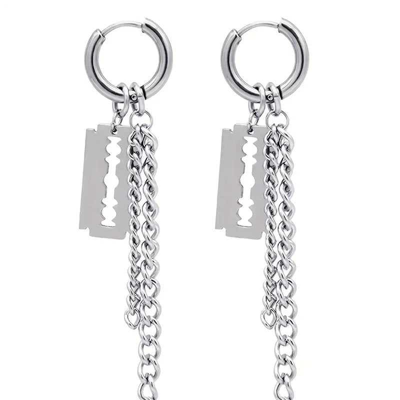 Deadly Chain Hoop Earrings