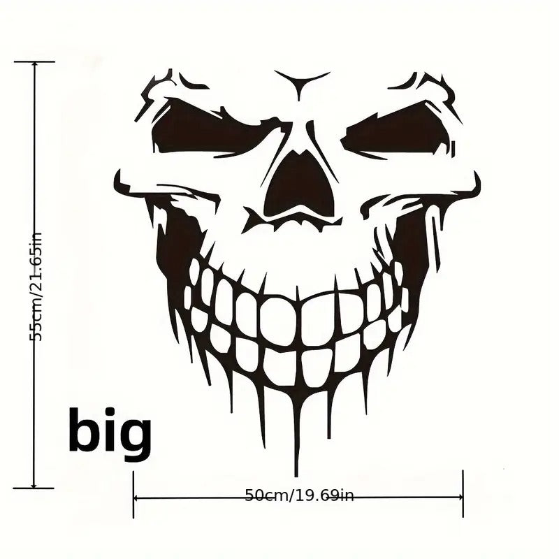 Holographic Skull Vinyl Car Sticker