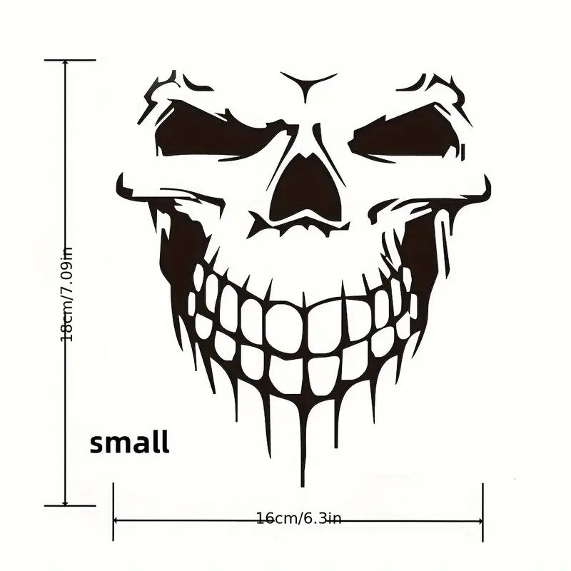 Holographic Skull Vinyl Car Sticker