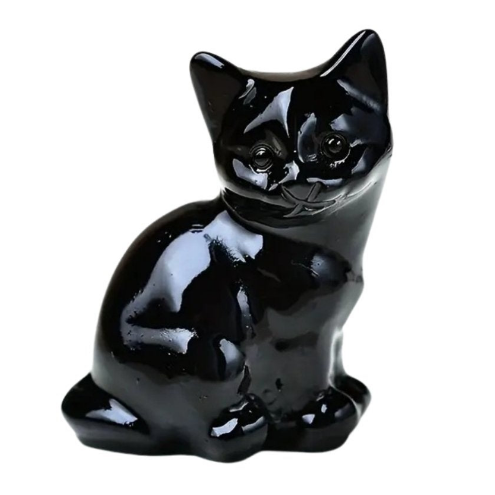 Grimalkin Crystal Figurine