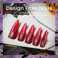 Thumbnail for Scarlet Web Press on Nails