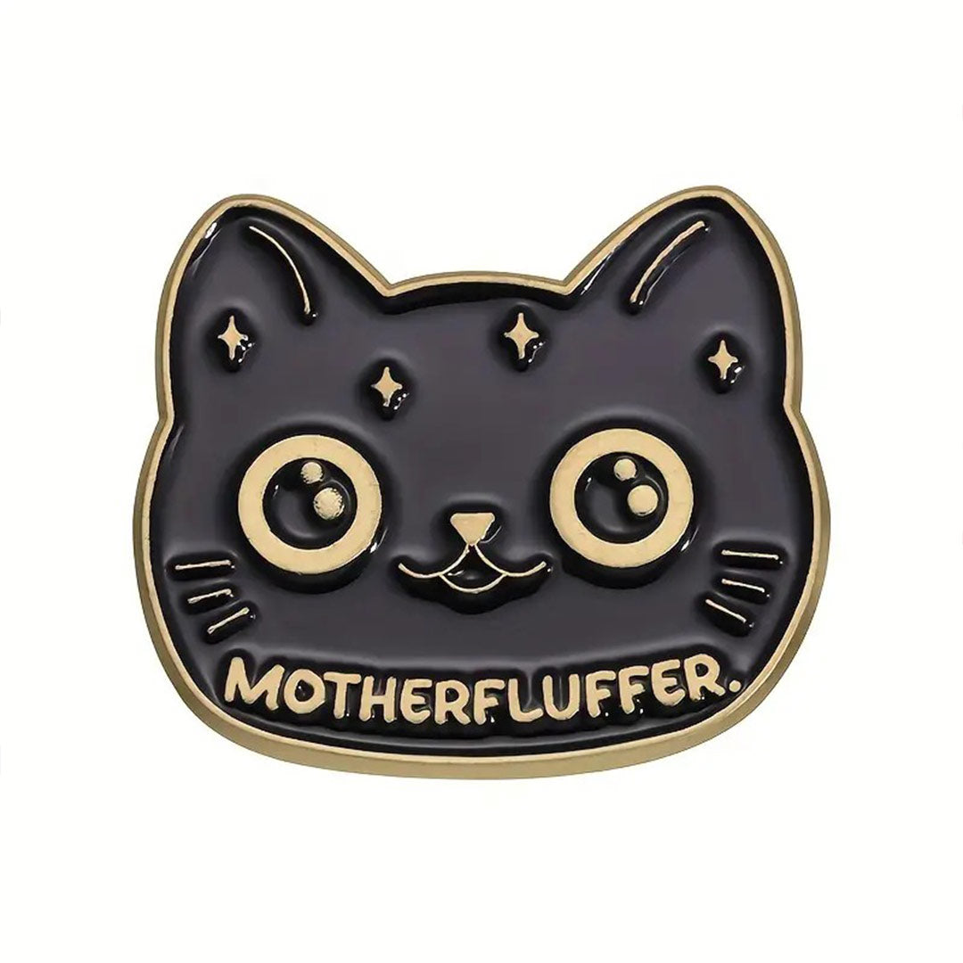 Mother Fluffer Cat Enamel Pin Brutalitees