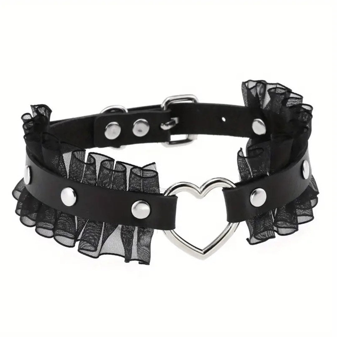 Lovers Lace Heart Choker