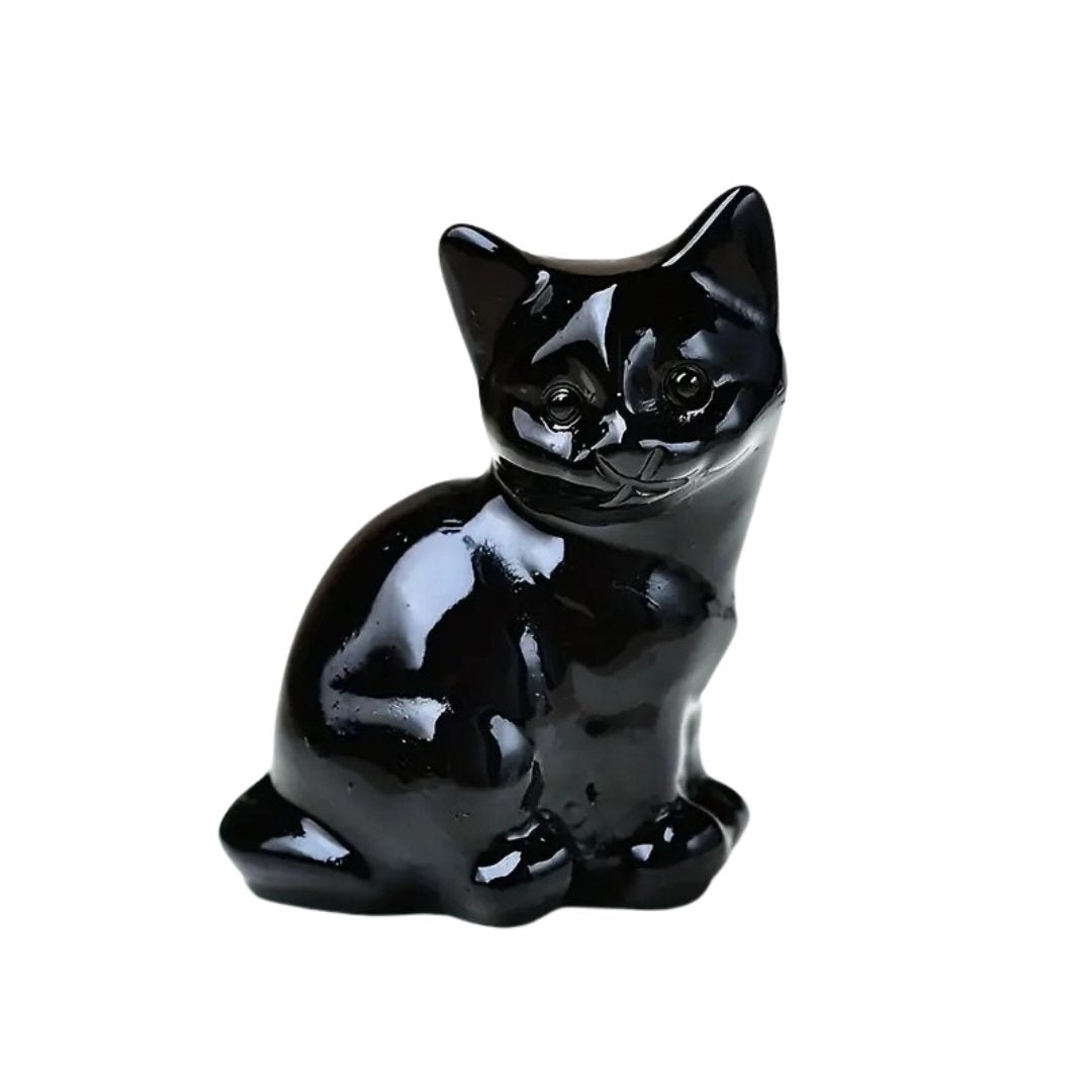 Grimalkin Crystal Figurine