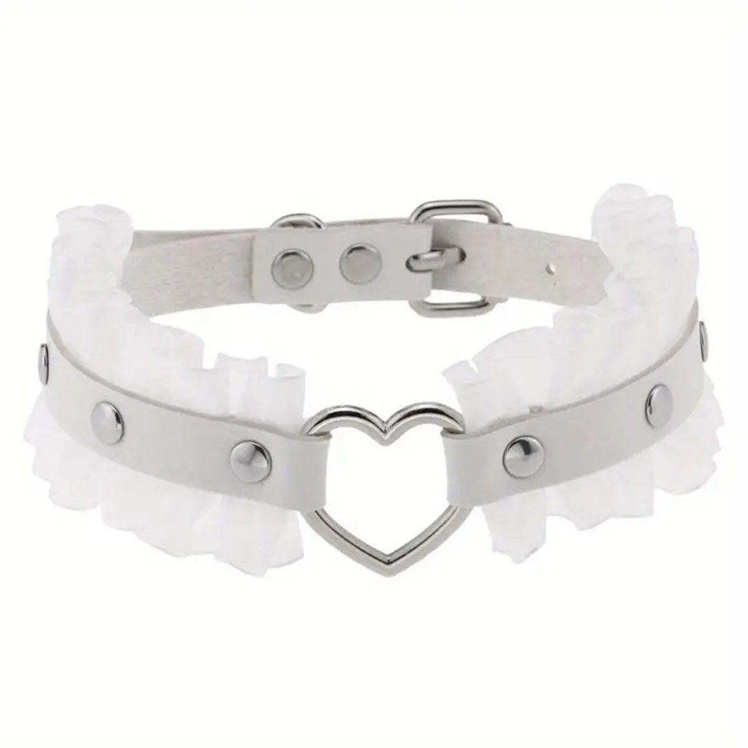 Lovers Lace Heart Choker