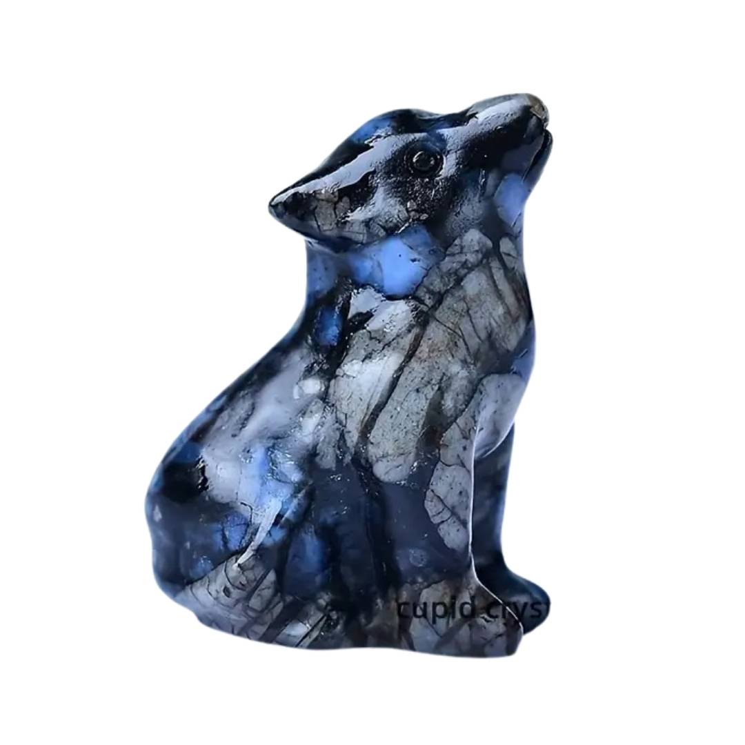 Wolf Miniature Crystal Figurine