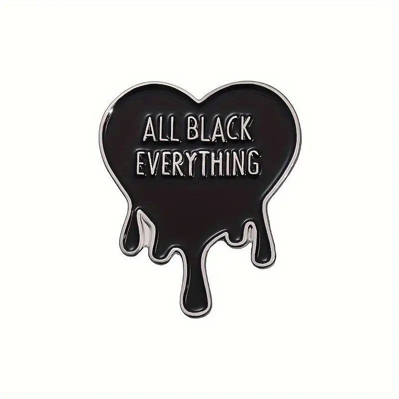 All Black Everything Enamel Pin