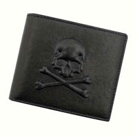 Thumbnail for Black Skull Leather Wallet