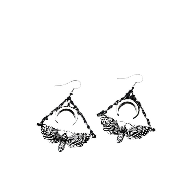 Death Moth Luna Earrings