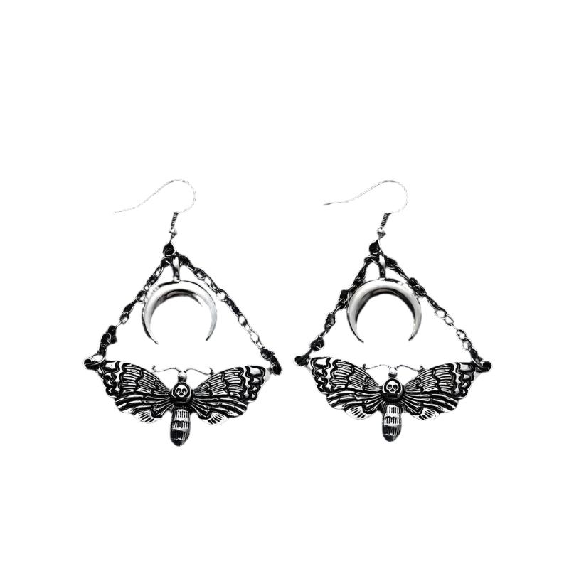 Death Moth Luna Earrings