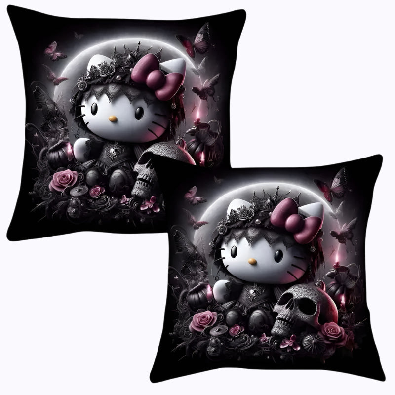 Gothed Out Hello Kitty Cushion Covers x2