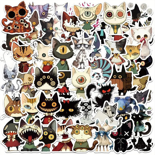 Creepy Cat Stickers