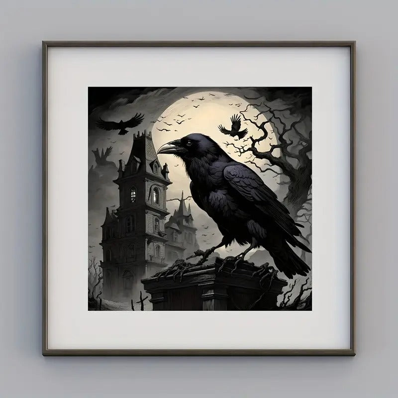 Moonlit Raven Diamond Art Set