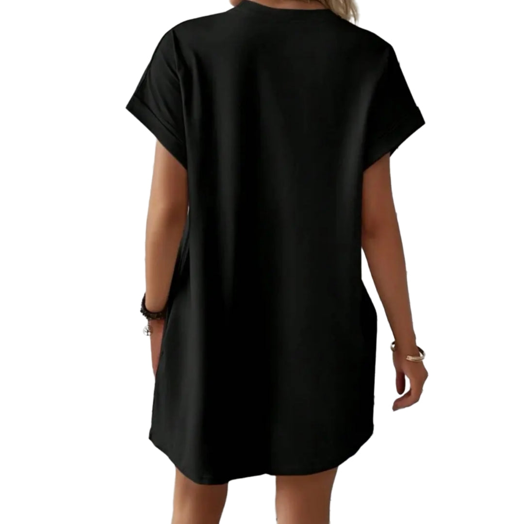 Black Metal T-shirt Dress