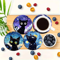 Thumbnail for Purrfect Skies Cat Coaster Set