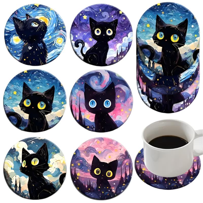 Purrfect Skies Cat Coaster Set