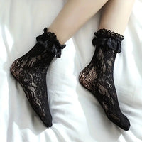 Thumbnail for Ruffle Trim Lace Socks