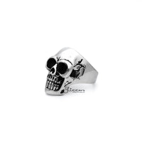 Thumbnail for Antiqued Stainless Steel Classic Skull Head Casting Men's Rings