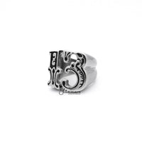 Thumbnail for Stainless Steel Hollow Number #13 Casting Men's Rings
