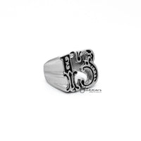 Thumbnail for Stainless Steel Hollow Number #13 Casting Men's Rings