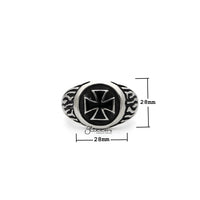Thumbnail for Men's Stainless Steel Circle Cross Casting Rings
