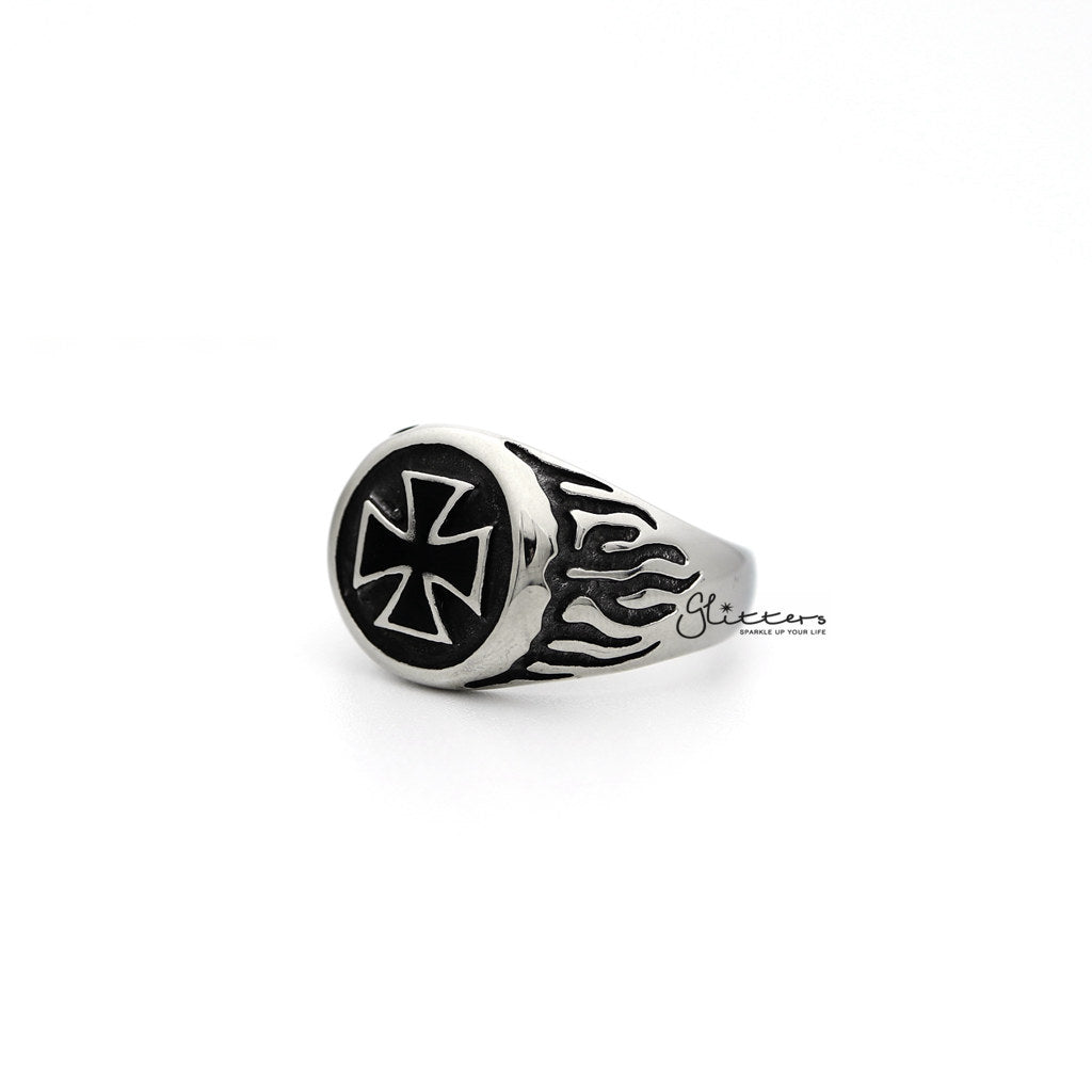 Men's Stainless Steel Circle Cross Casting Rings