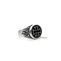 Thumbnail for Men's Stainless Steel Circle Cross Casting Rings