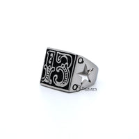 Thumbnail for Stainless Steel Antiqued Number #13 Casting Men's Rings