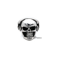 Thumbnail for Men's Stainless Steel Skull Head with Headphone Casting Rings