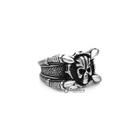 Thumbnail for Stainless Steel Antiqued Skull Head with 4 Claws Casting Men's Rings