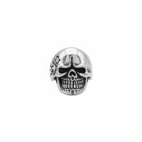 Thumbnail for Stainless Steel Skull Ring with Tribal Pattern