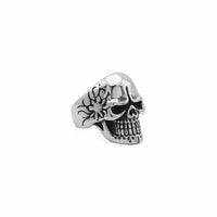 Thumbnail for Stainless Steel Skull Ring with Tribal Pattern