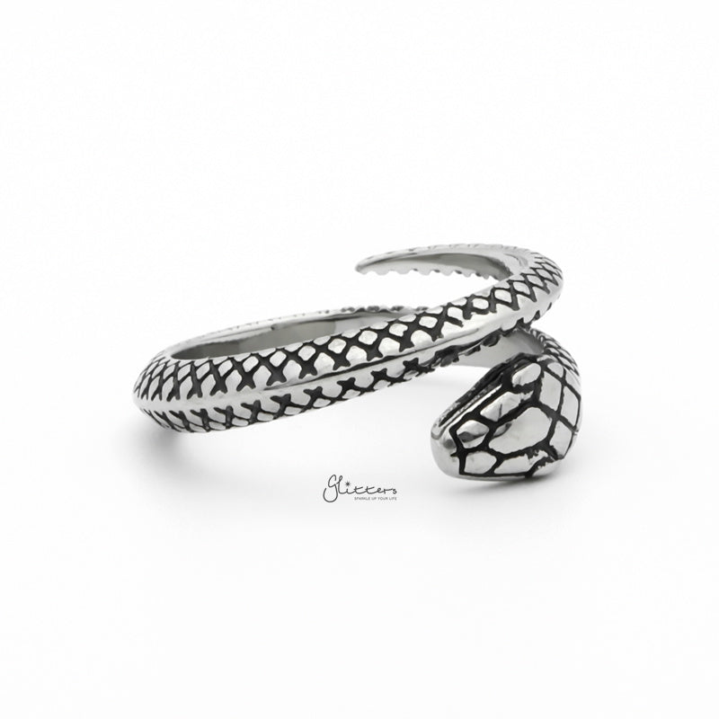 Stainless Steel Snake Ring - Silver