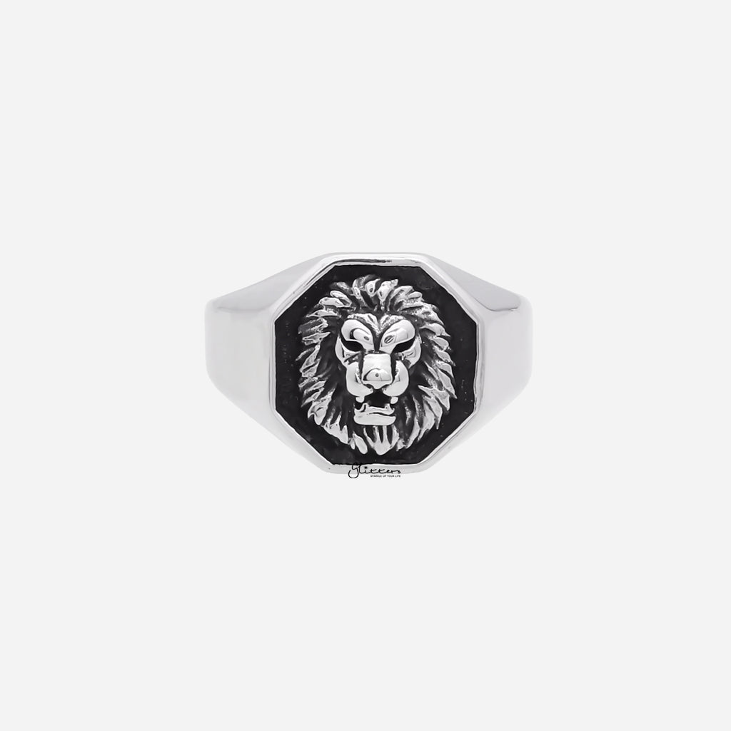 Stainless Steel Lion Ring - Silver