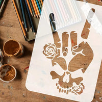 Thumbnail for Skull Rose Metal Hand Stencil