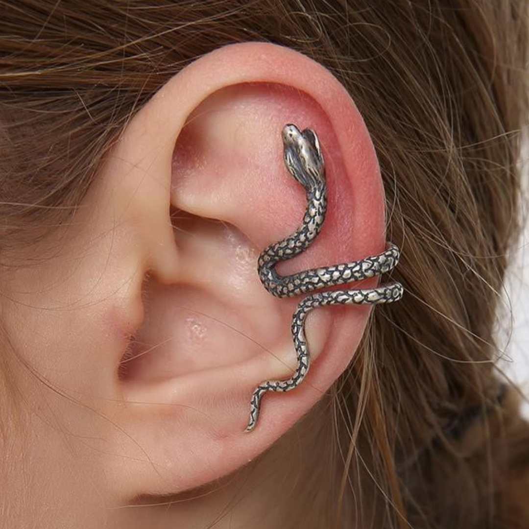 Silver Snake Ear Cuff