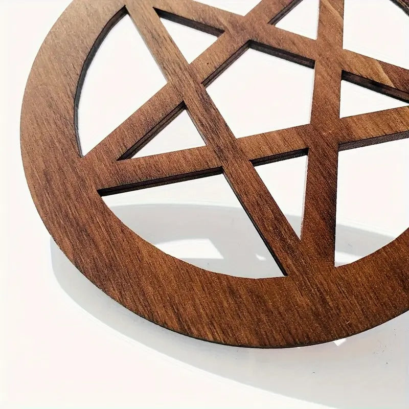 Wooden Pentagram Coaster