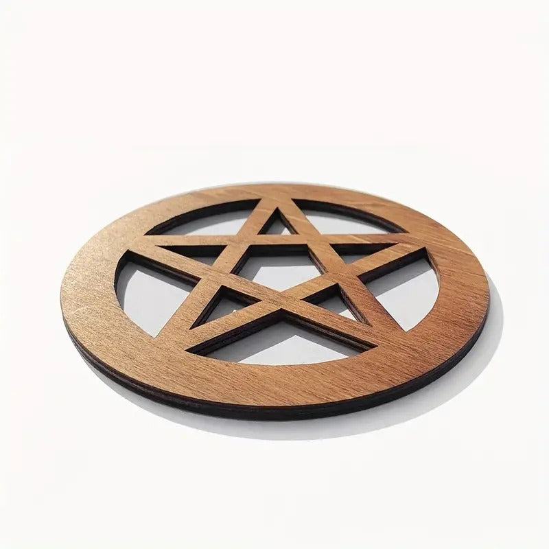 Wooden Pentagram Coaster