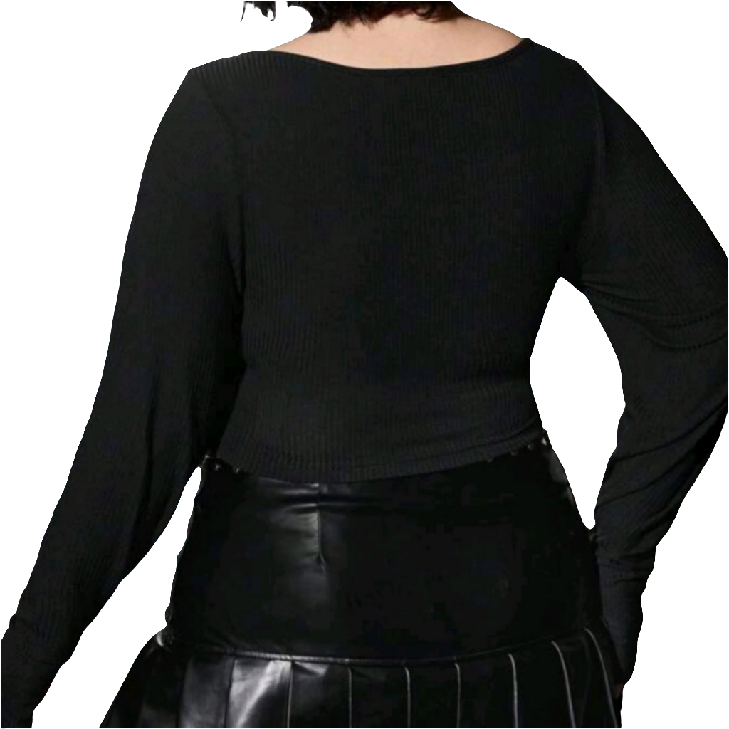 Buckle Up Babe Plus Size Longsleeve Top