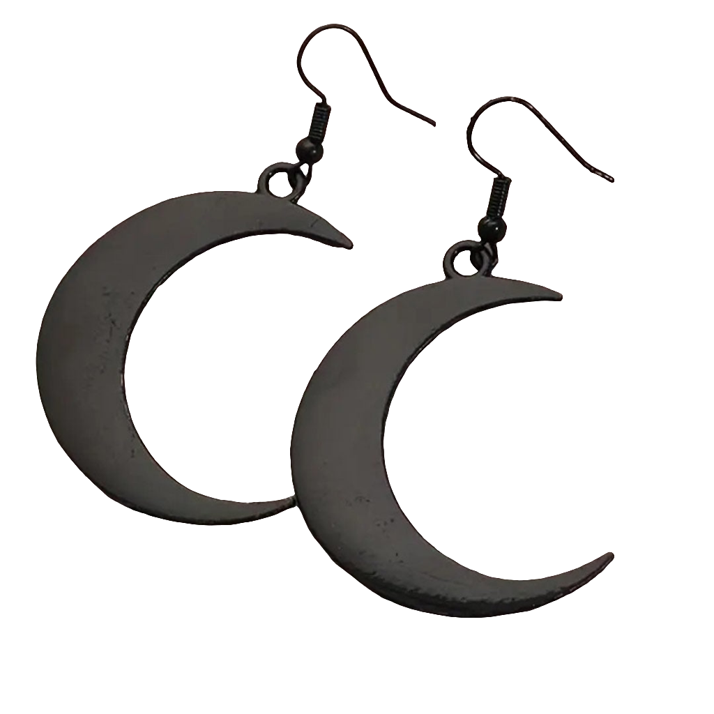 Black Moon Earrings