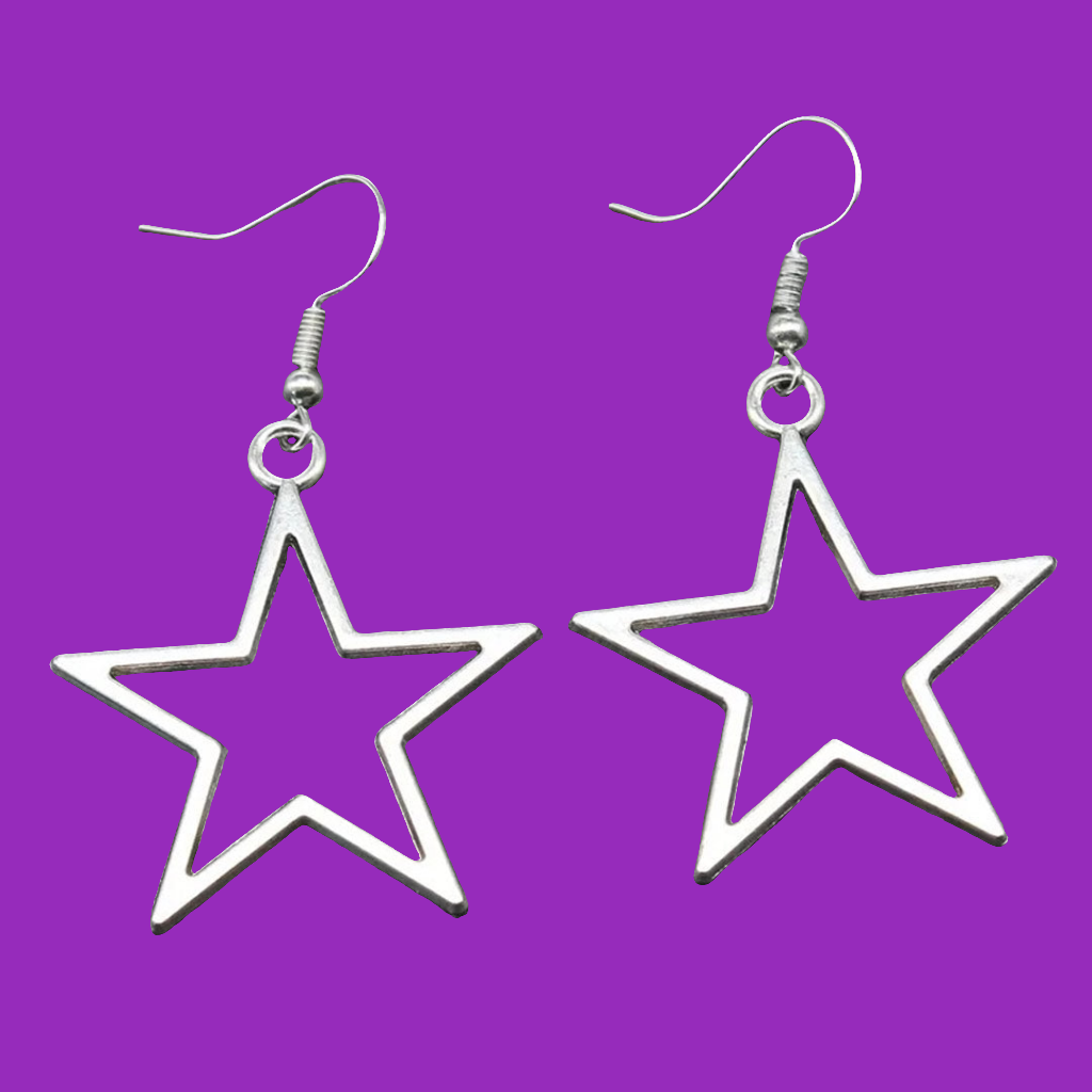 Hollow Star Earrings