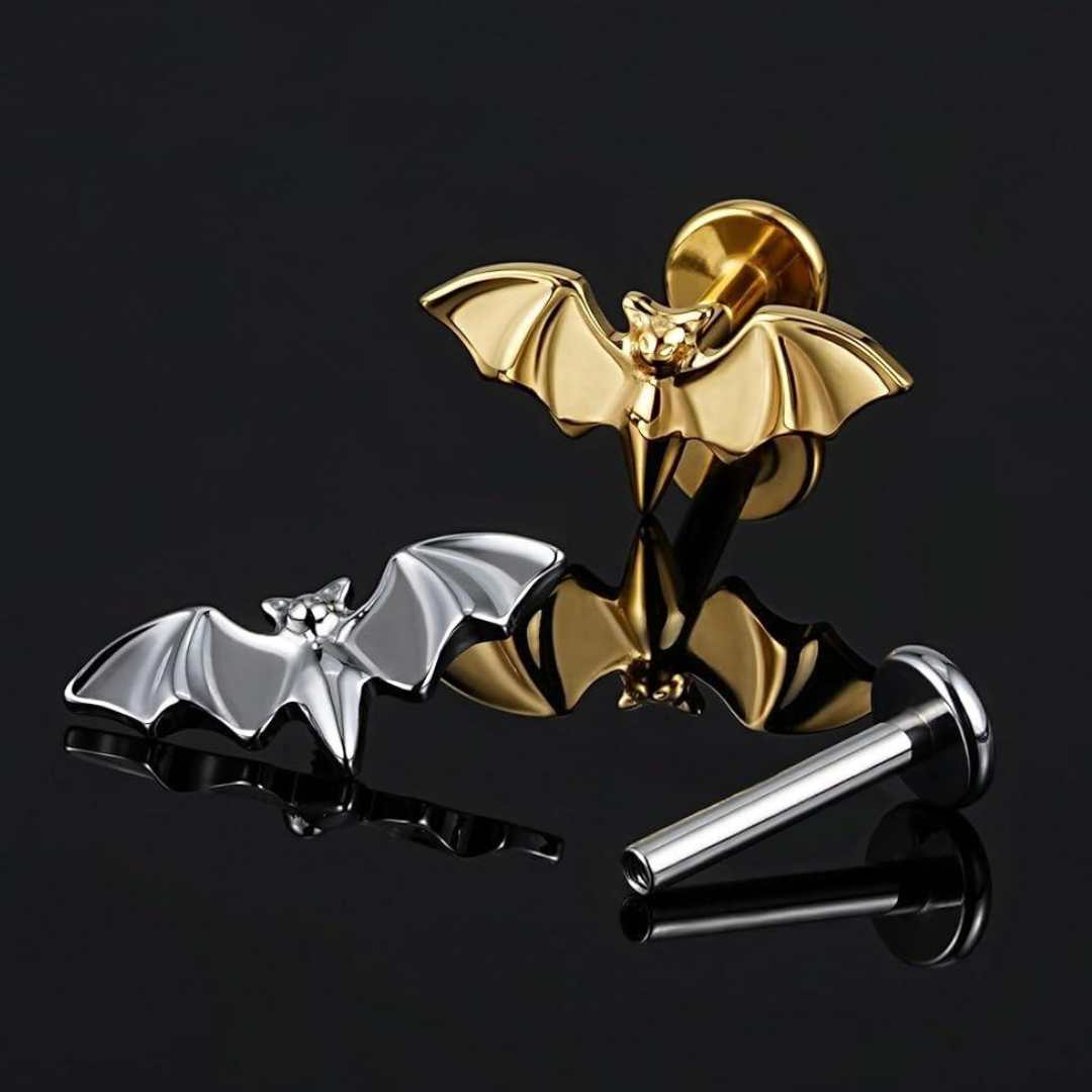 Flying Bat Flatback Earring