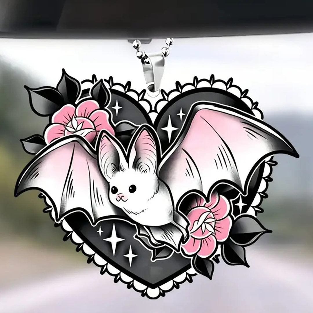 Bat Heart Car Decor