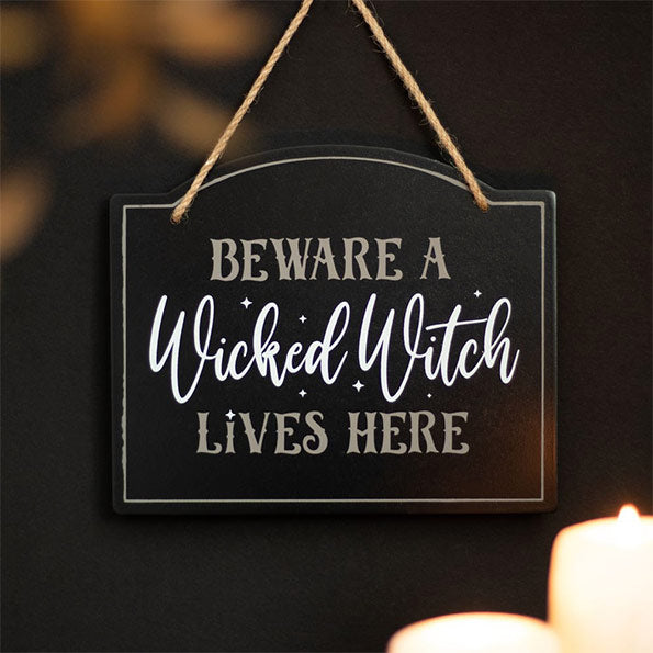 Beware a Wicked Witch Lives Here Sign