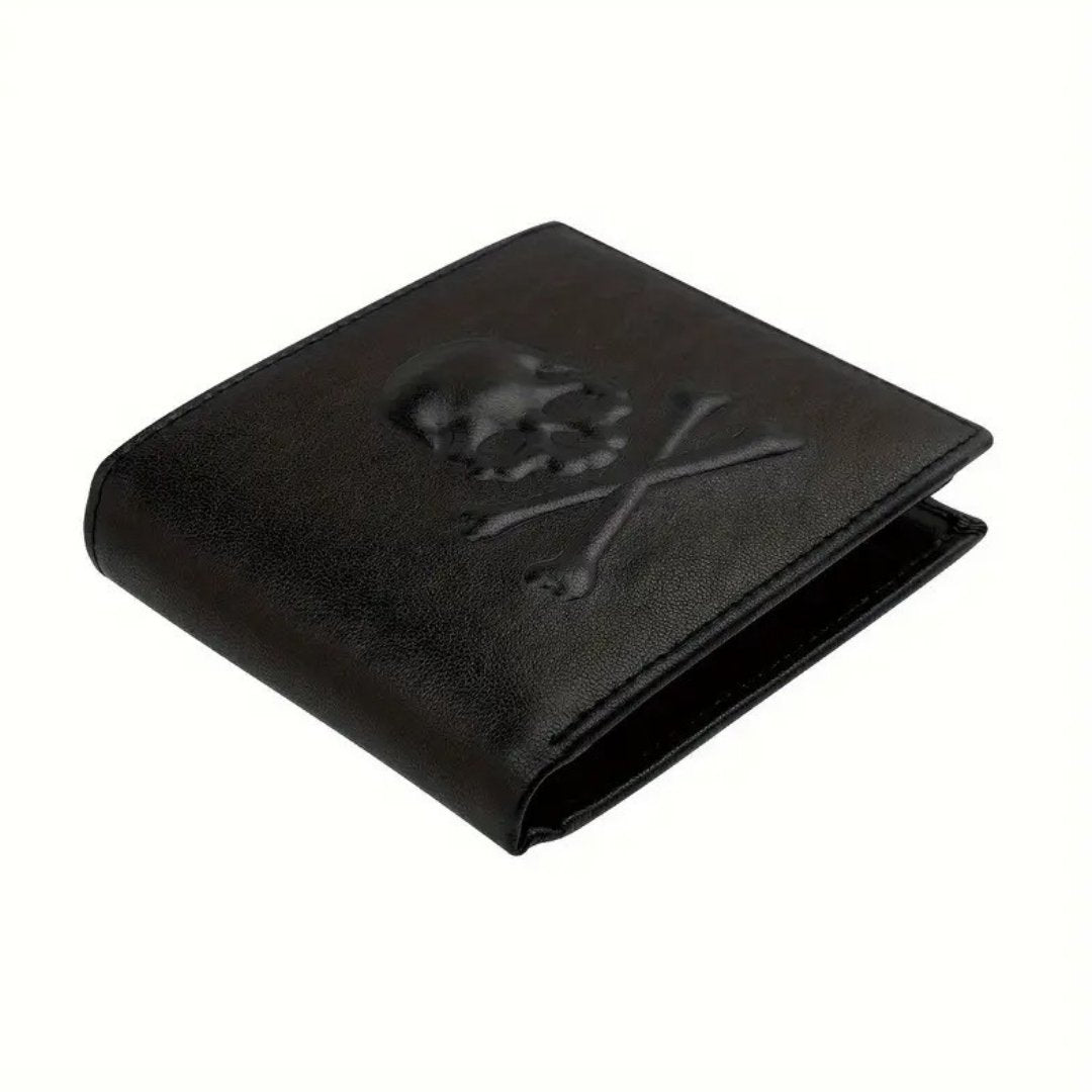 Black Skull Leather Wallet